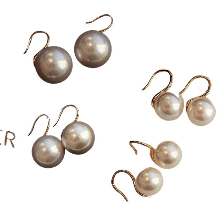 Wholesale S925 Sterling Silver Silver Beads Earrings Women's High Temperament brushed South Internet Celebrity Earrings Birthday Valentine's Day Gift